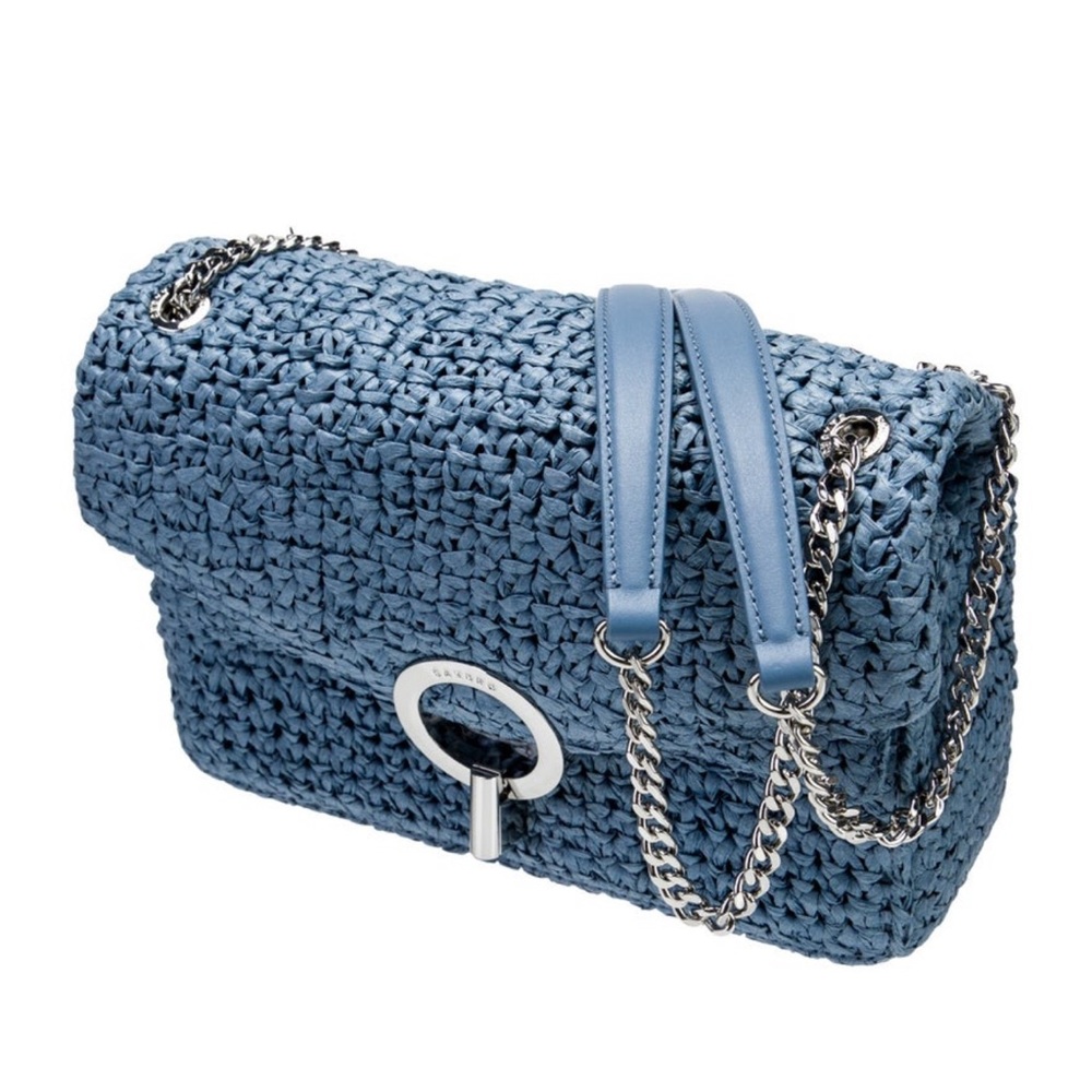 Sandro Raffia Shoulder  Bag - Picture 3 of 6